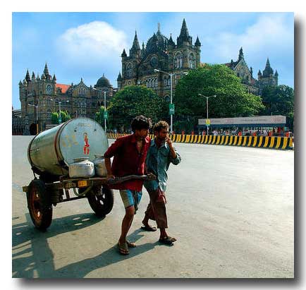 Water Vendors at Victoria Terminus